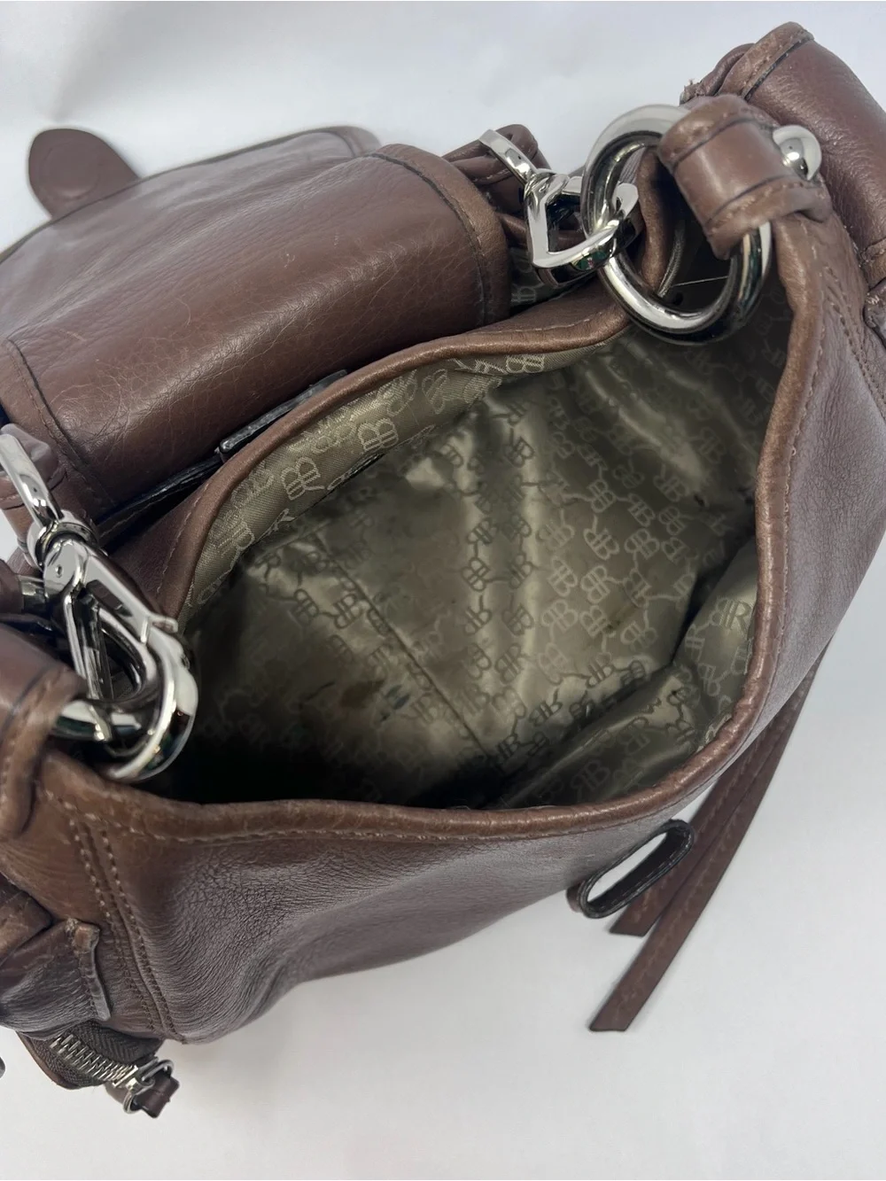 Banana Republic Vintage Brown Leather Hobo Shoulder Bag
